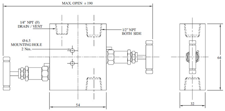 Manifold - R - 2 Way-03 Diagram