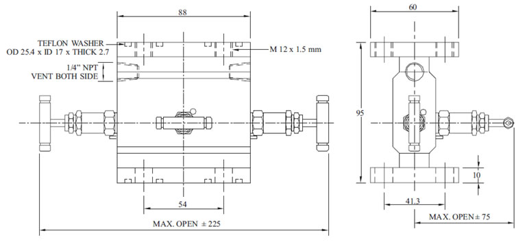 Manifold - H - 3 Way Diagram