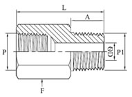 Adaptor BSPT x NPT Diagram