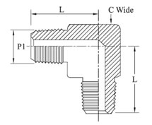 HP Elbow Male x Male Diagram