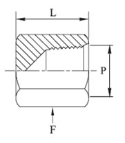 HP Pipe Cap NPT Diagram