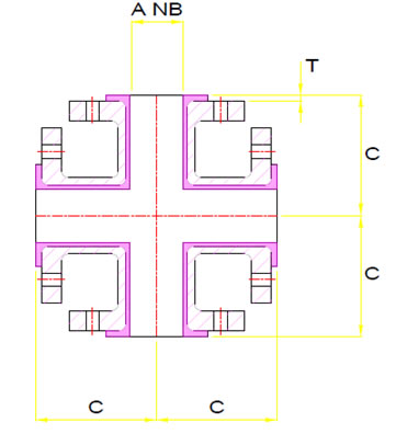 Lined Equal Cross