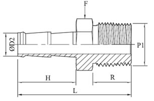 Hose to Male Adapter Diagram