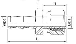 Hose to Tube Compression Diagram