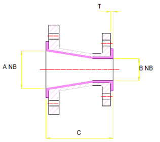 Lined Concentric Reducer
