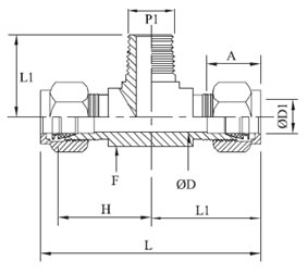 Male Branch Tee Diagram