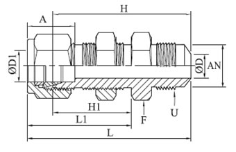 Tube to Bulkhead Union Diagram